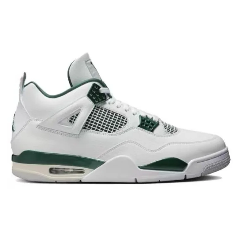 Jordan Nike Air Jordan 4 White/Green Sneakers White - 1