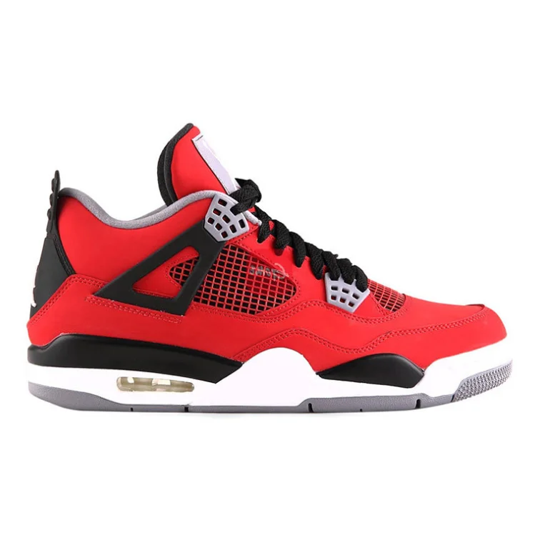Jordan Nike Air Jordan 4 Fire Red Sneakers Red - 1