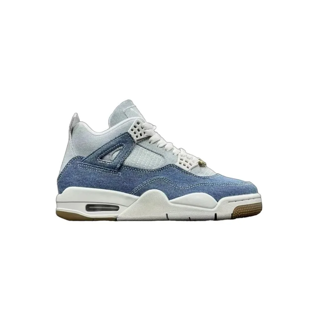 Jordan Nike Air Jordan 4 Worn Blue Sneakers Blue - 1