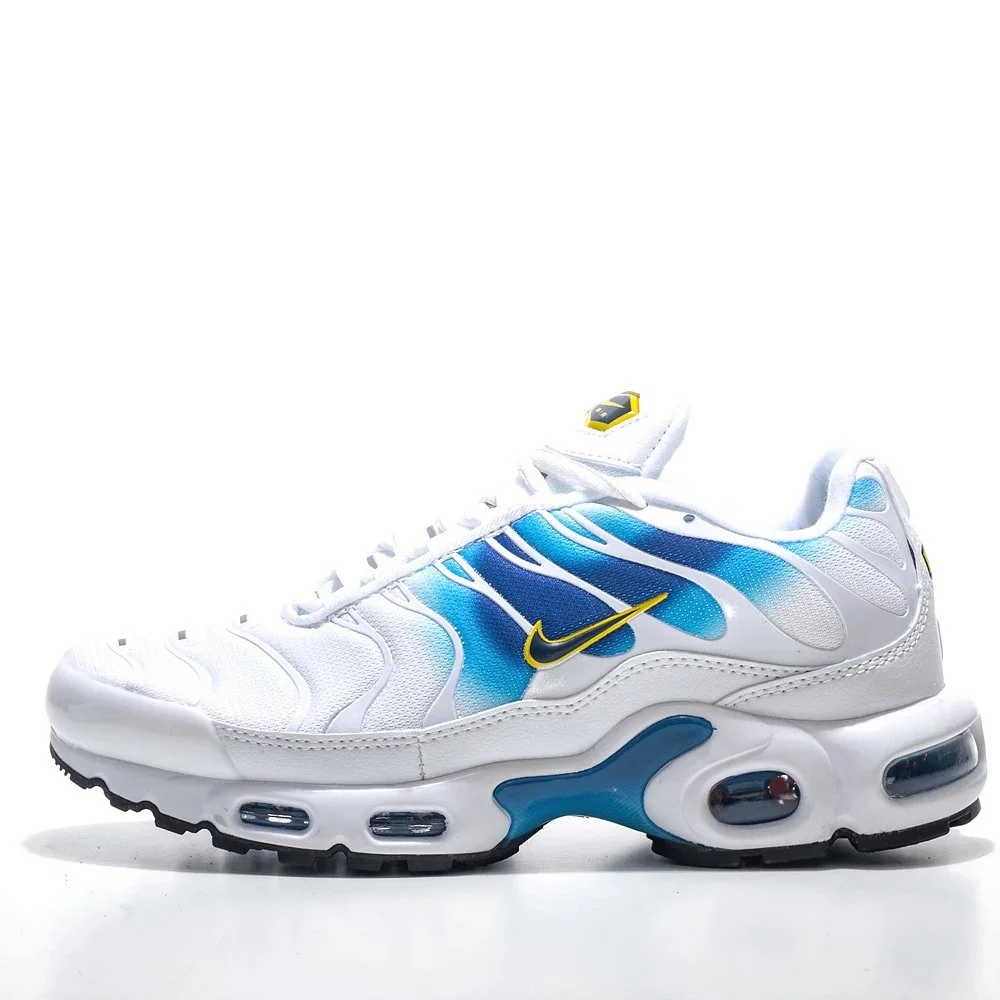 Nike Nike Air Max Plus White Blue Yellow Sneakers Blue - 1