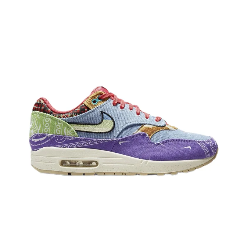 Nike Nike Air Max 1 Bandana Denim Purple Sneakers Purple - 1