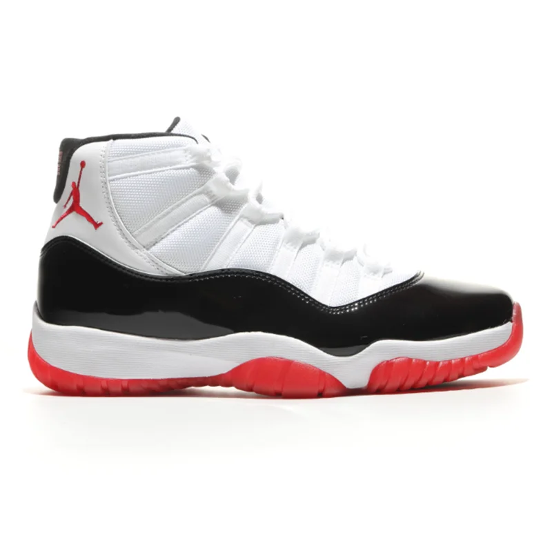 Jordan Nike Air Jordan 11 Bred Basketball Sneakers Black - 1