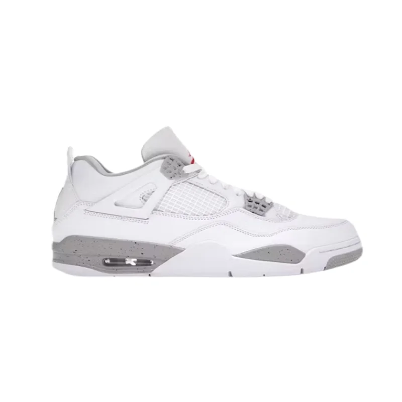 Jordan Nike Air Jordan 4 White Cement Sneakers White - 1