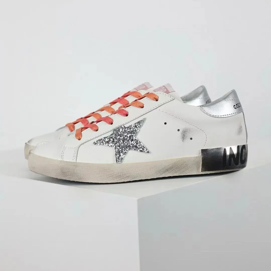 Golden Goose Golden Goose Super-Star White Silver Star Sneakers White - 1