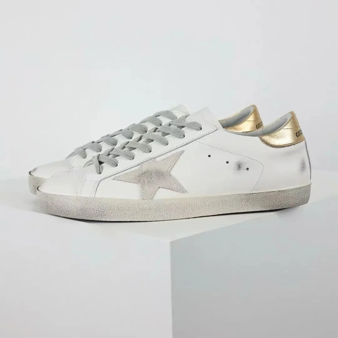 Golden Goose Golden Goose Super-Star White/Gold Sneakers White - 1
