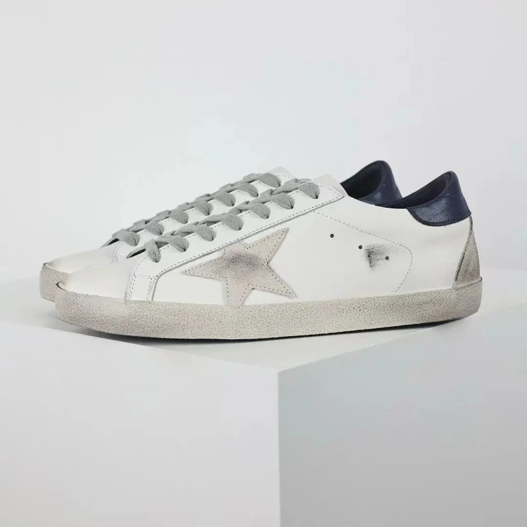 Golden Goose Golden Goose Super-Star White/Navy Sneakers White - 1