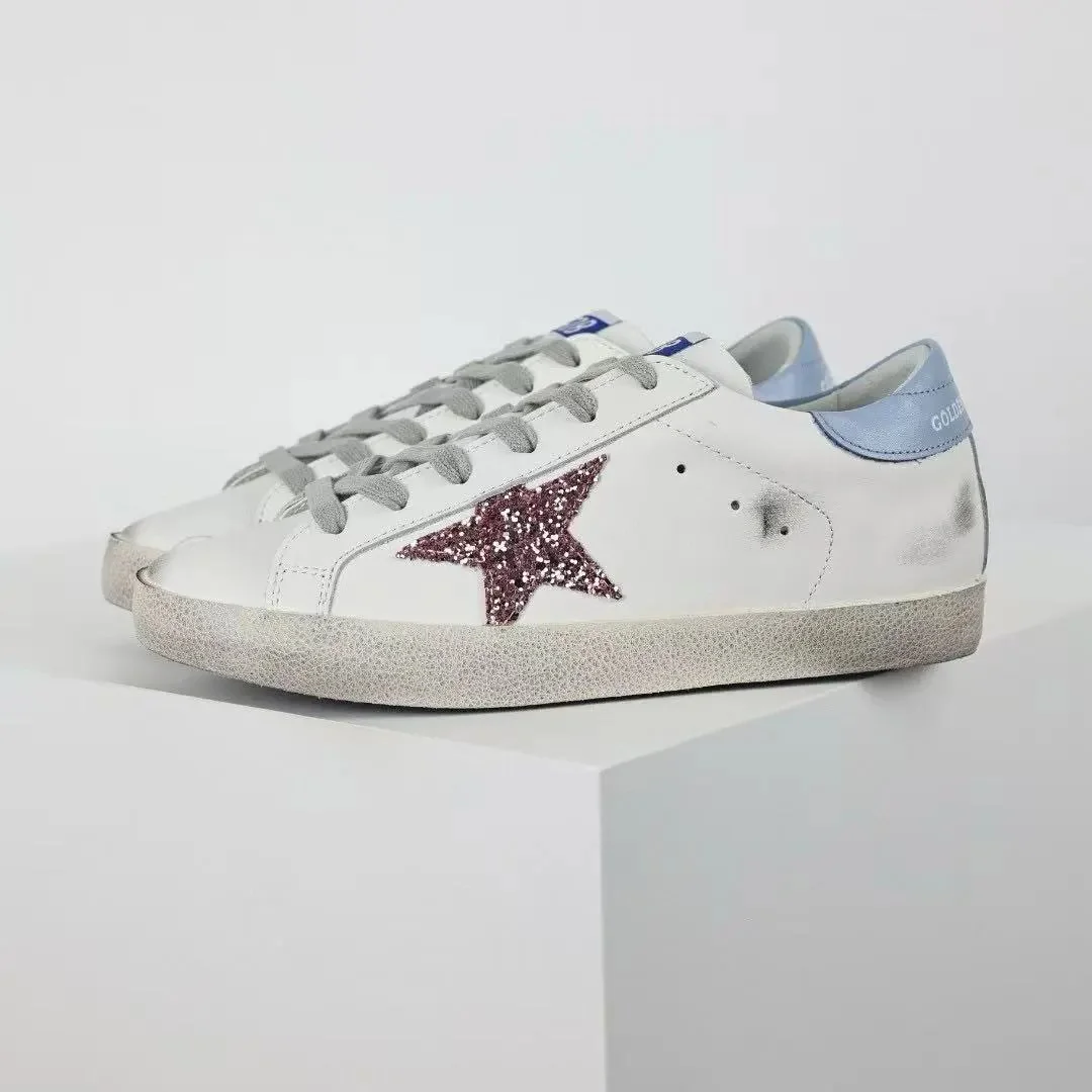 Golden Goose Golden Goose Super-Star Glitter Star White Sneakers White - 1