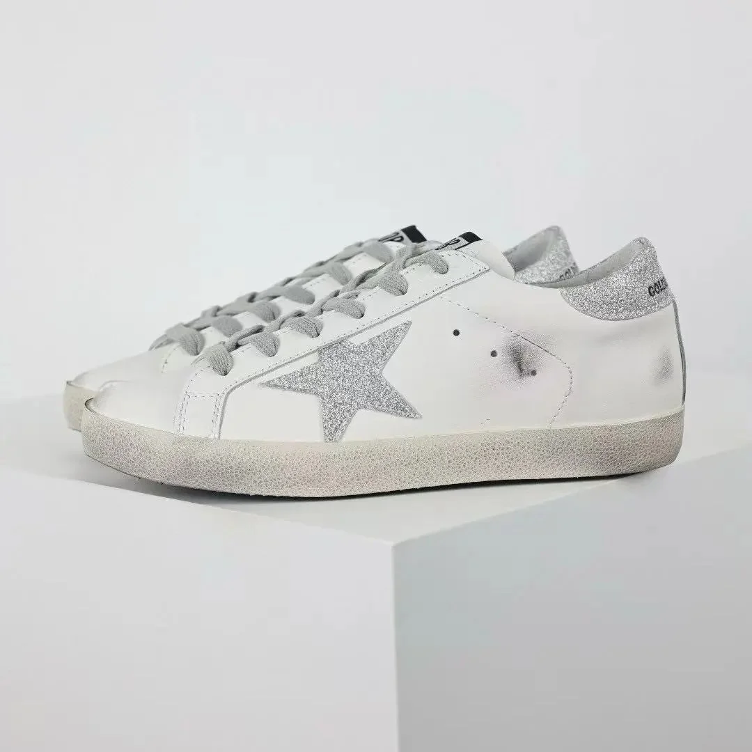 Golden Goose Golden Goose Super-Star White/Silver Sneakers White - 1