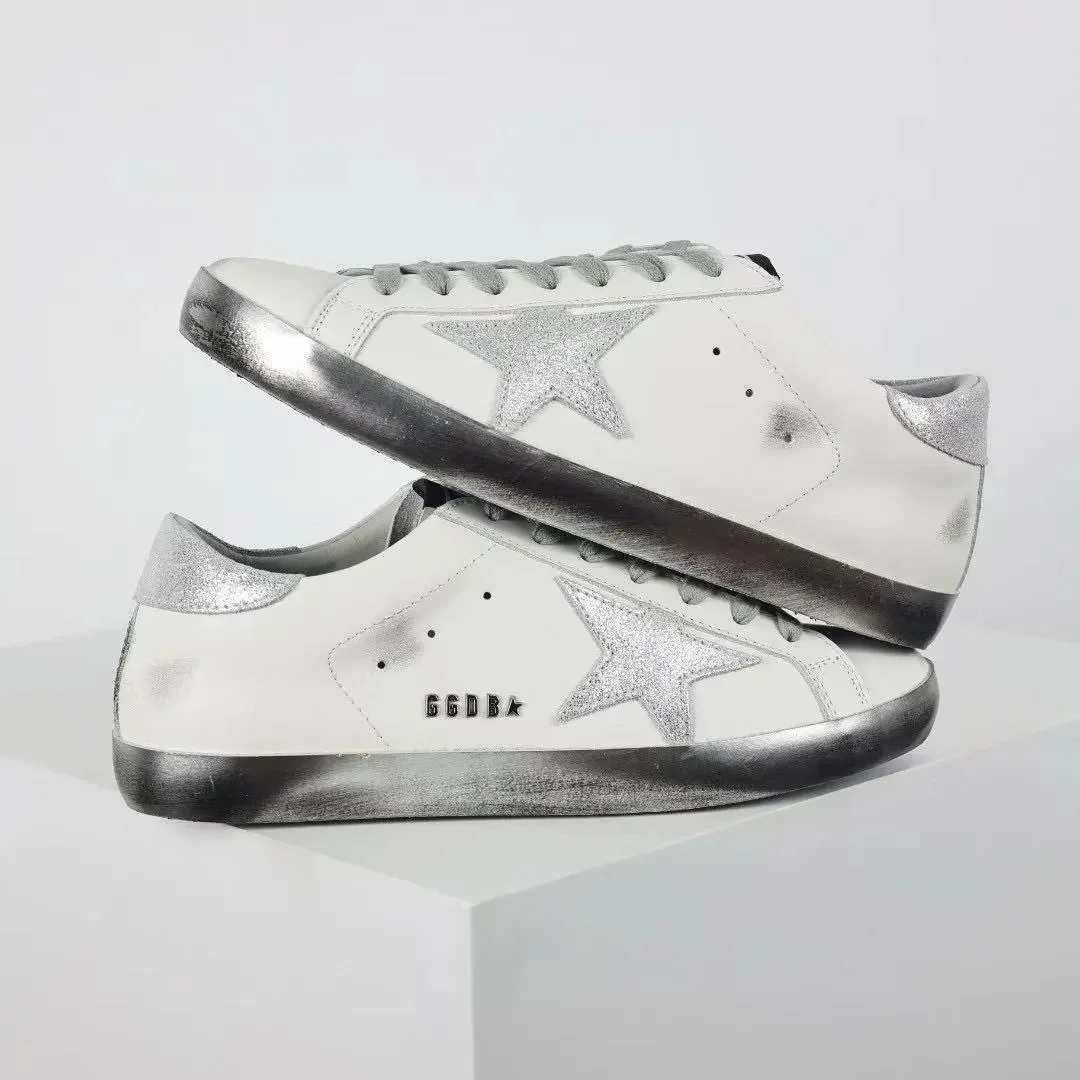 Golden Goose Golden Goose Super-Star White/Silver Sneakers White - 1