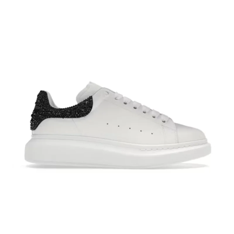 Alexander McQueen Crystals White Black Sneakers