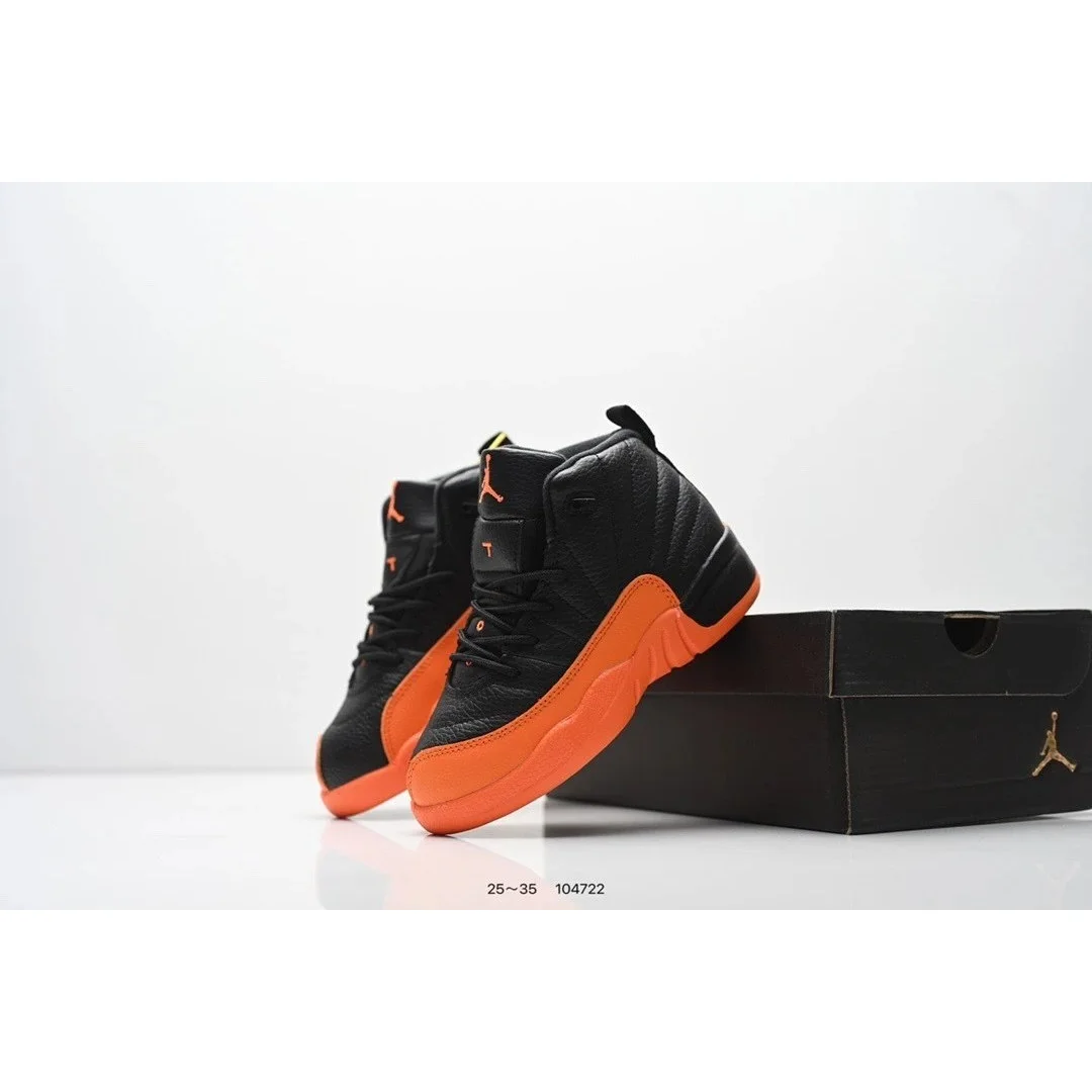 Jordan Air Jordan Air Jordan 12 Black Infrared Sneakers Orange - 1