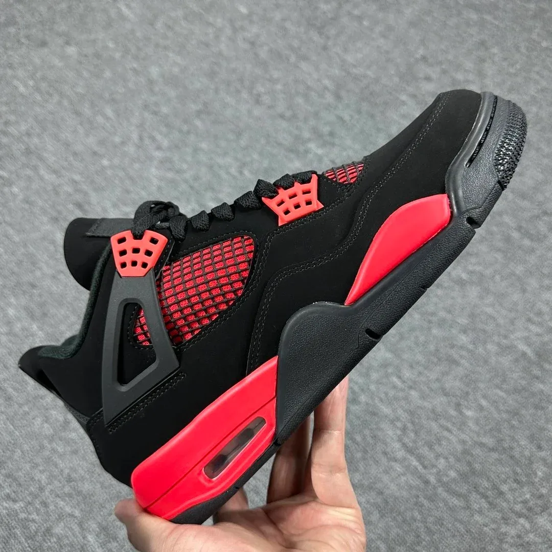 Jordan Nike Air Jordan 4 Black Red Thunder CT8527-016 Sneakers Black - 1