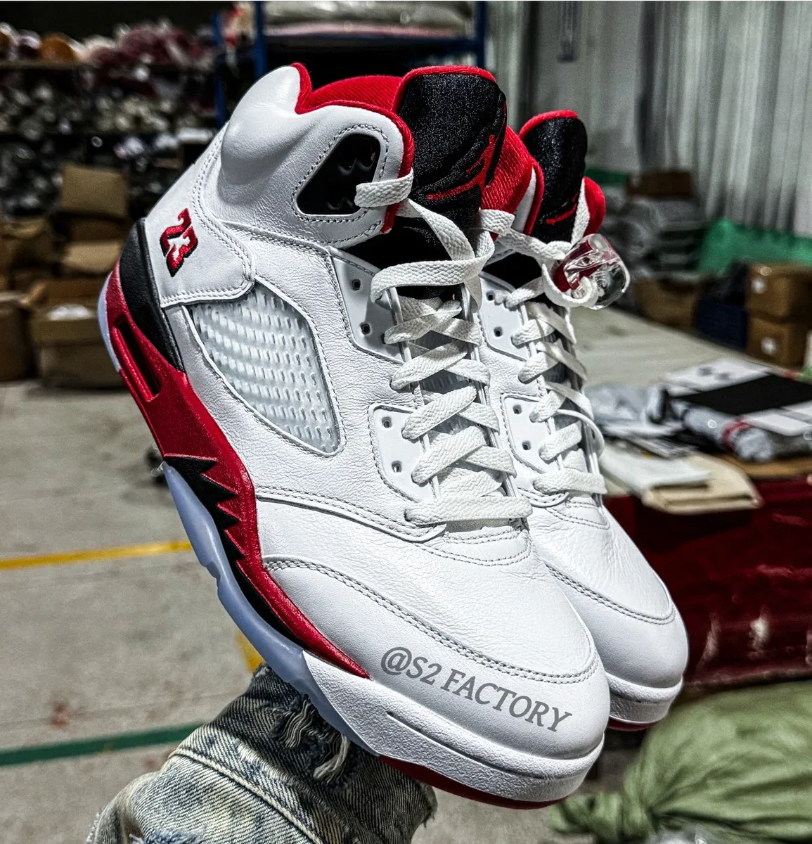 Jordan Nike Air Jordan 5 White/Red Grape Sneakers White - 1