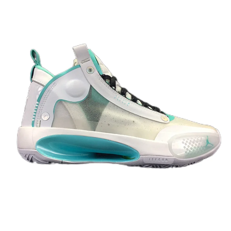 Jordan Nike Air Jordan 34 White/Clear Jade Sneakers White - 1