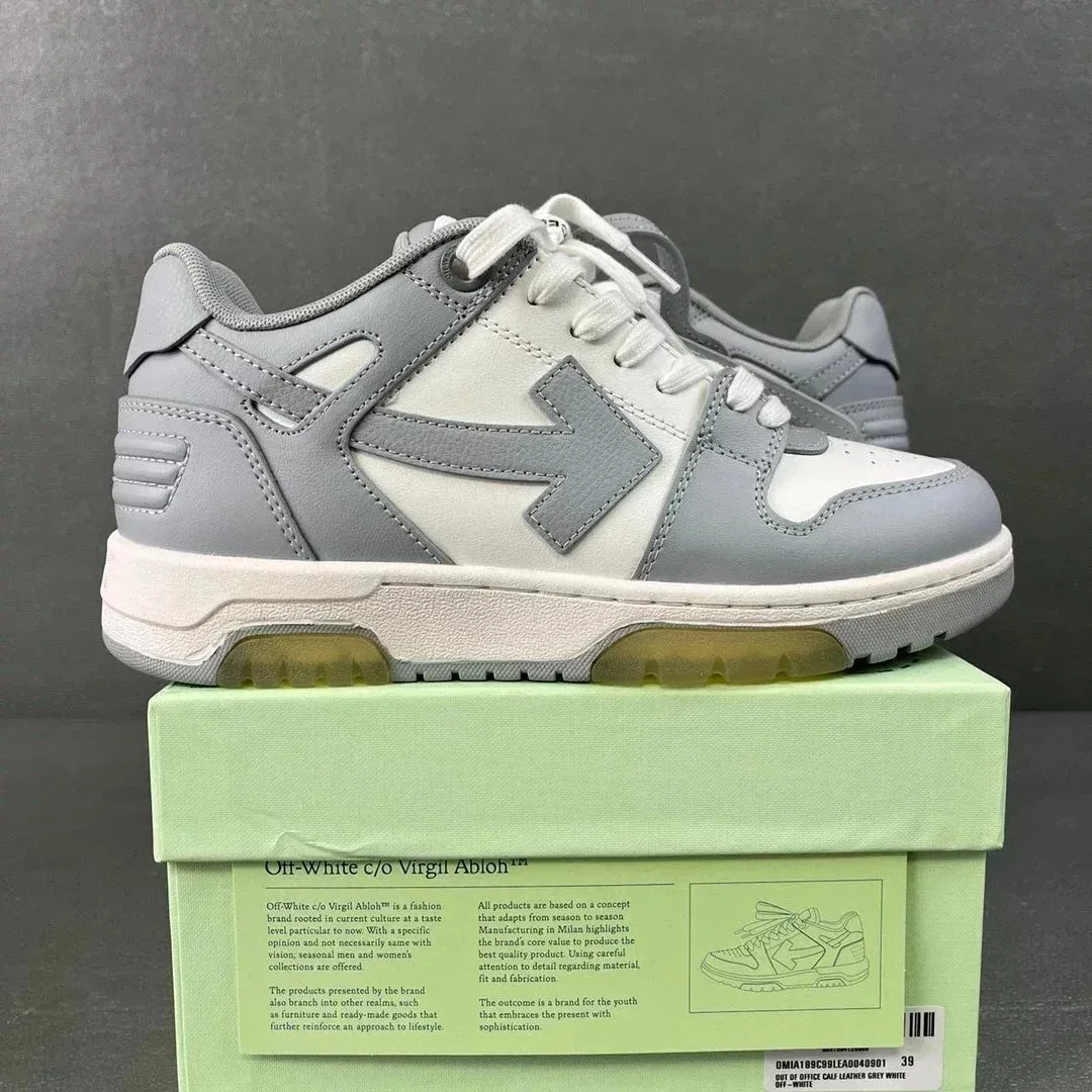 Off-White Off-White c/o Virgil Abloh Out Of Office Grey White Sneakers Grey - 1