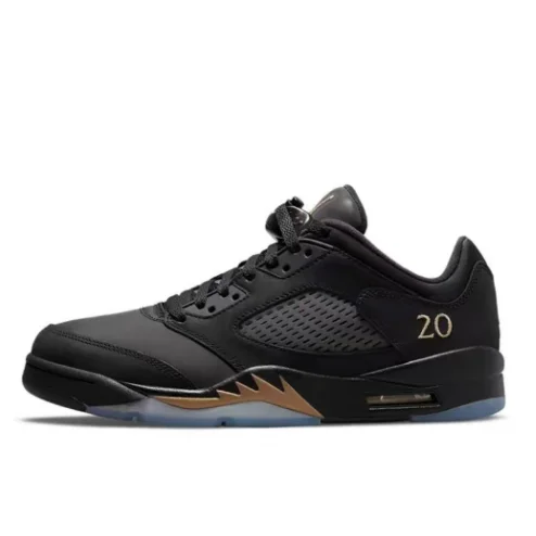 Jordan Nike Air Jordan 5 Low Black Gold Sneakers Black - 1