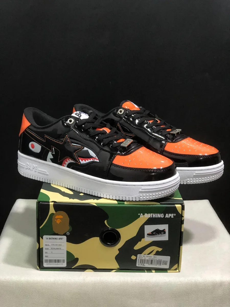 A Bathing Ape A Bathing Ape BAPE STA Orange/Black Sneakers Black - 1