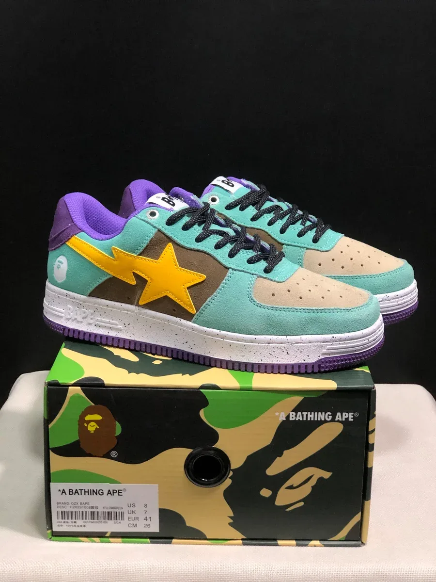 A Bathing Ape A Bathing Ape BAPE STA Yellow Star Purple/Teal Sneakers Purple - 1