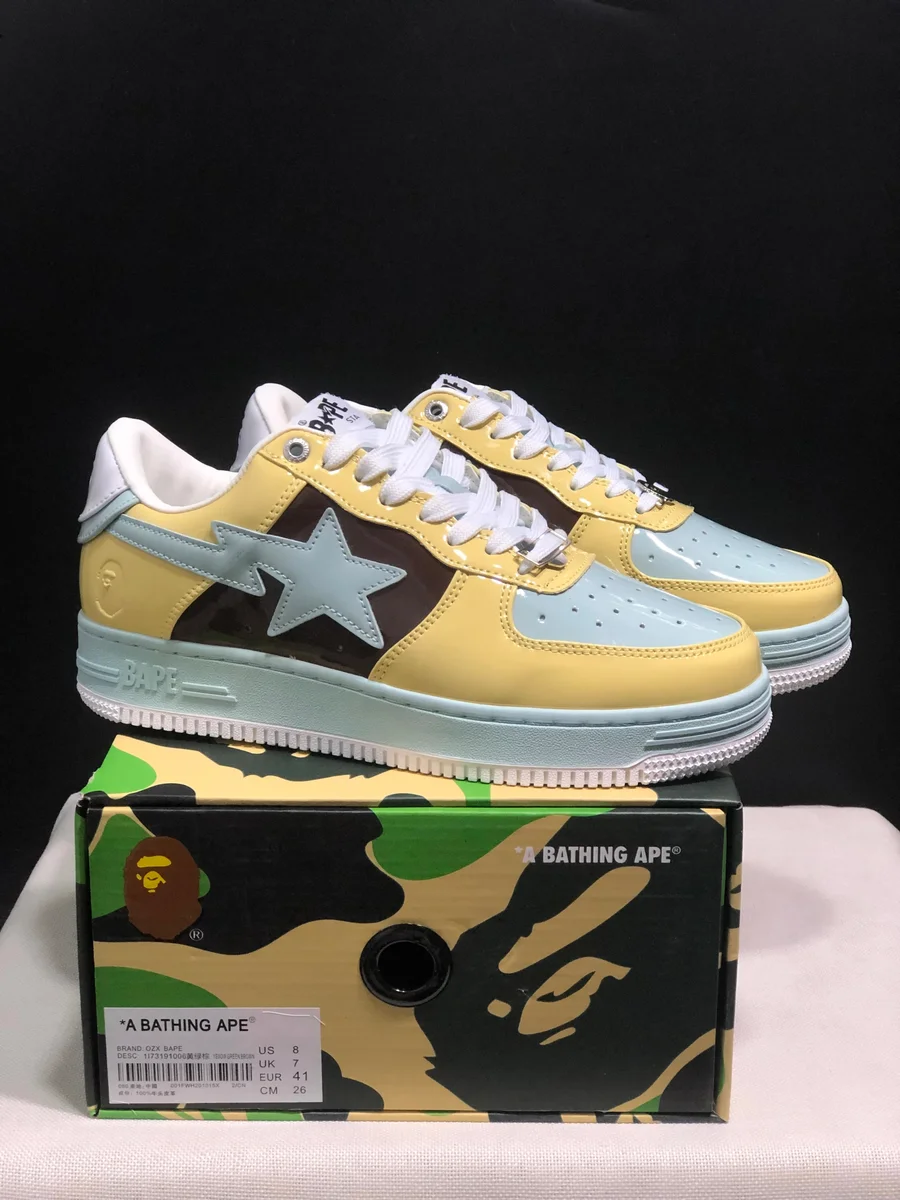 A Bathing Ape A Bathing Ape BAPE STA Yellow & Blue Sneakers Yellow - 1