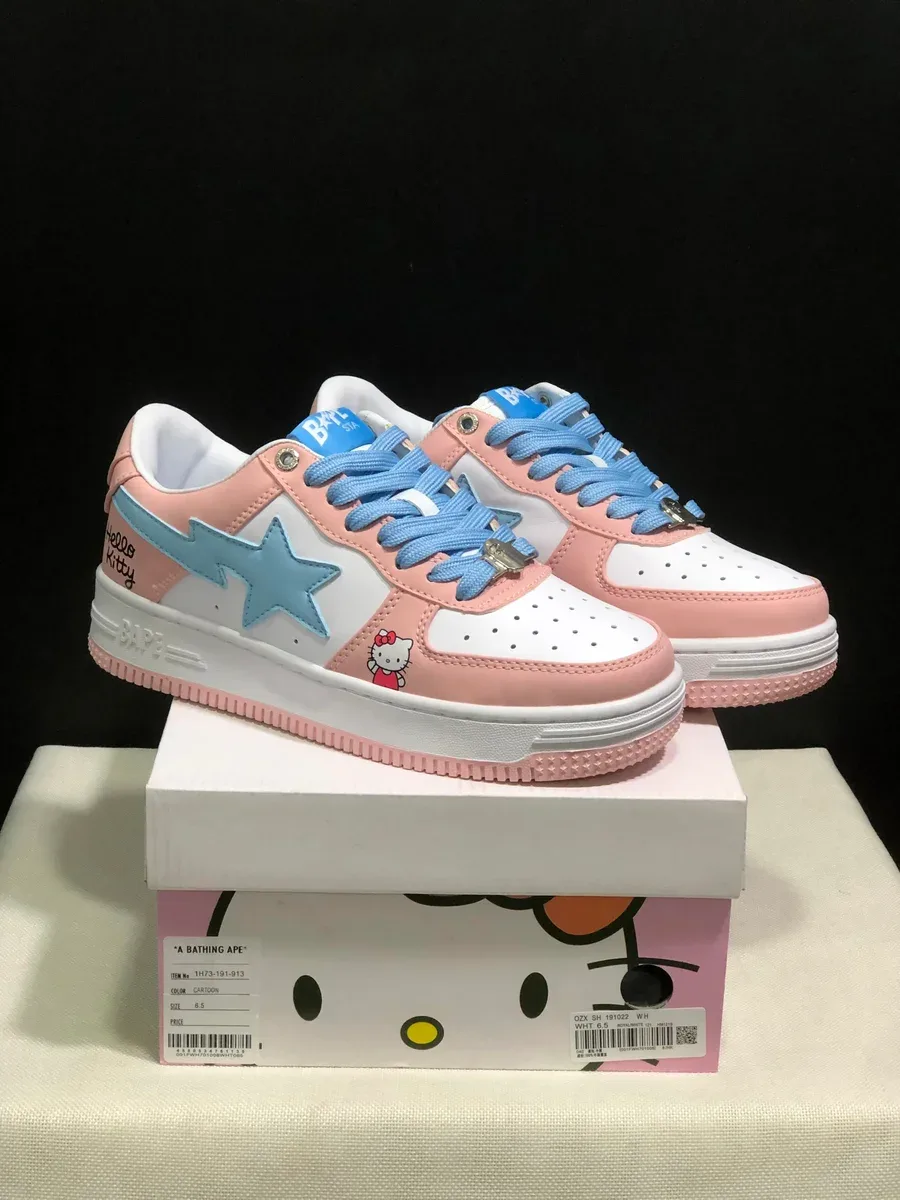 A Bathing Ape A Bathing Ape BAPE STA Hello Kitty Pink & Blue Sneakers Pink - 1