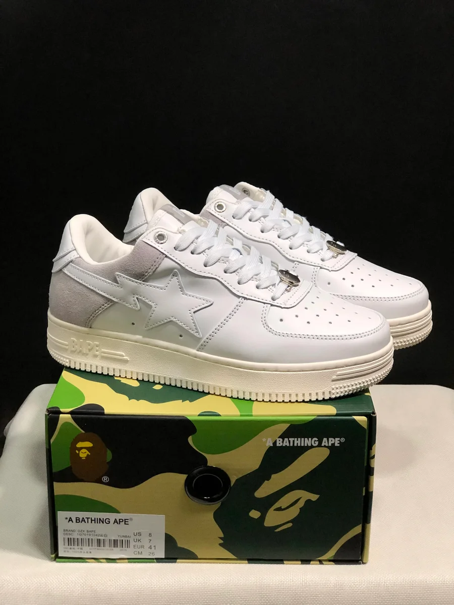 A Bathing Ape A Bathing Ape BAPE STA White/Grey Sneakers White - 1