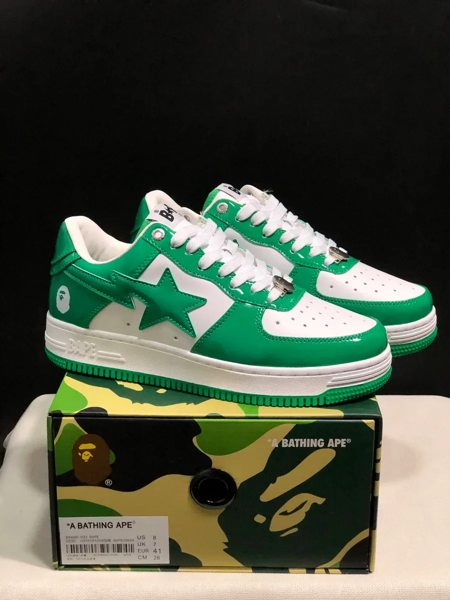 A Bathing Ape A Bathing Ape BAPE STA Green/White Sneakers Green - 1