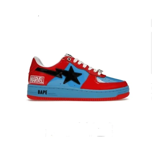 A Bathing Ape A Bathing Ape BAPE STA Marvel Red/Blue Sneakers Red - 1