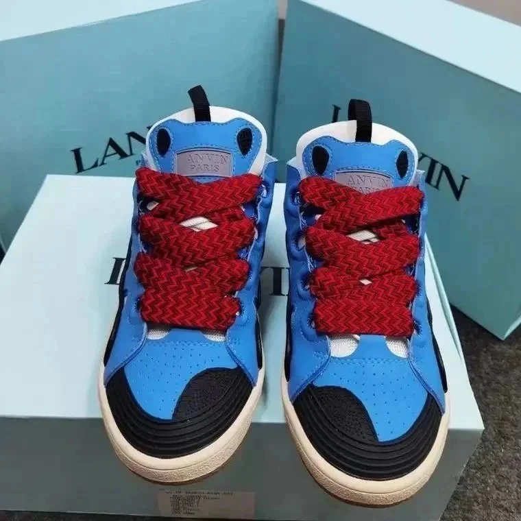 Lanvin Blue & Red High Top Sneakers Model 26