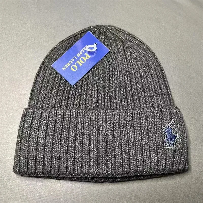 Polo Ralph Lauren Grey Pony Embroidered Beanie