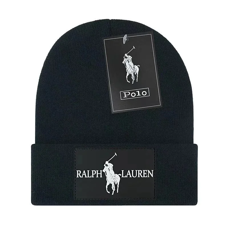 Polo Ralph Lauren Black Pony Beanie