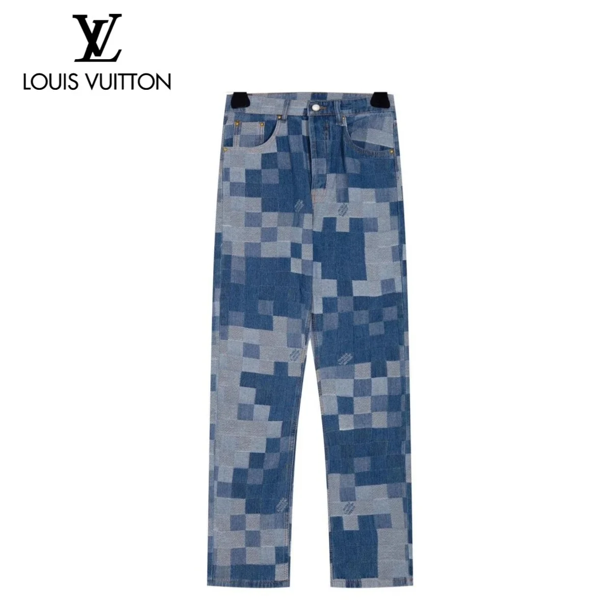 Louis Vuitton Pixelated Denim Jeans