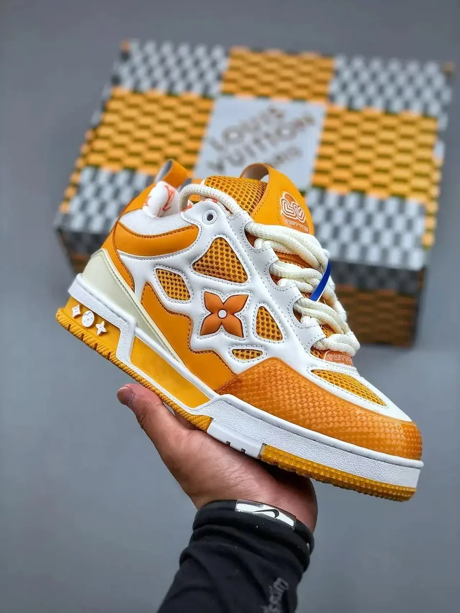 Louis Vuitton LV Trainer Orange/White Sneakers