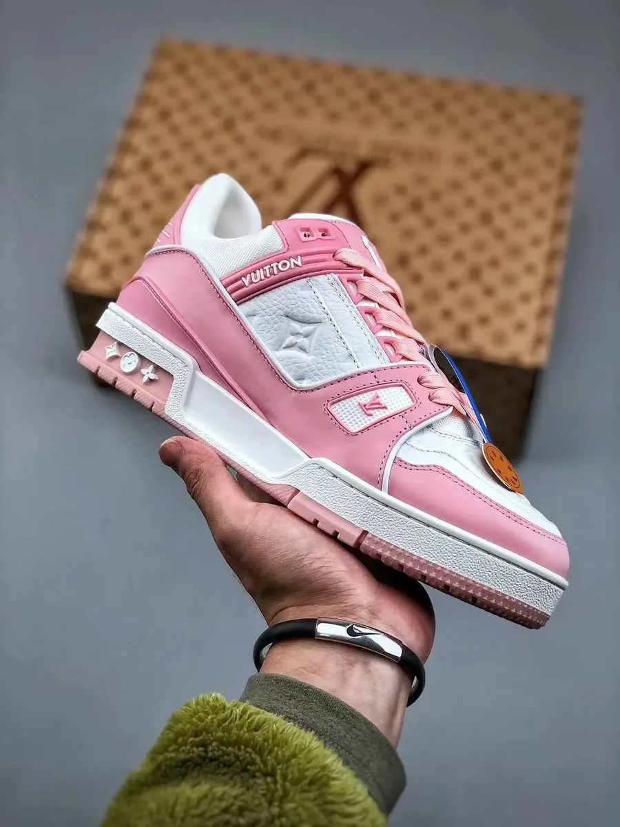 Louis Vuitton LV Trainer Pink White Sneakers