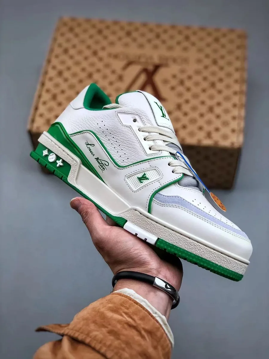 Louis Vuitton LV Trainer White/Green Sneakers
