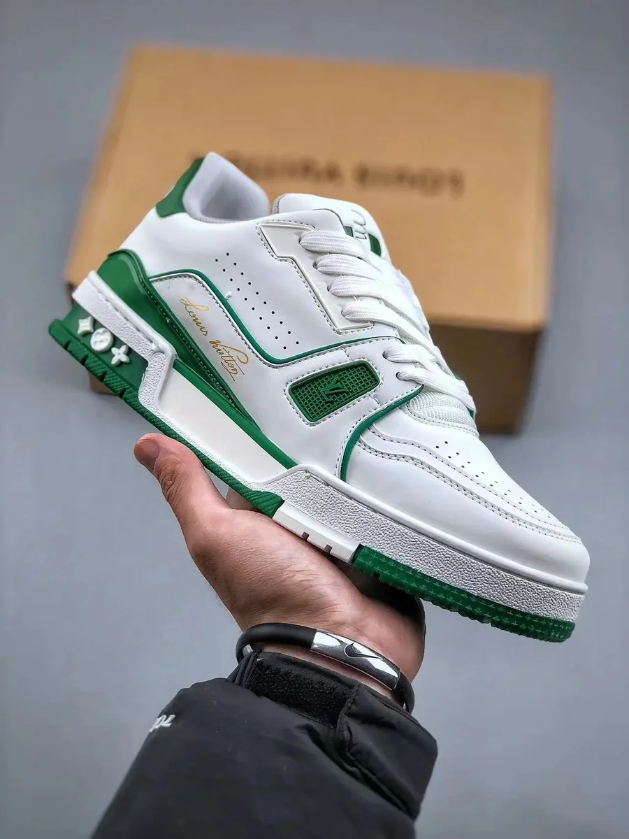 Louis Vuitton LV Trainer White/Green Sneakers