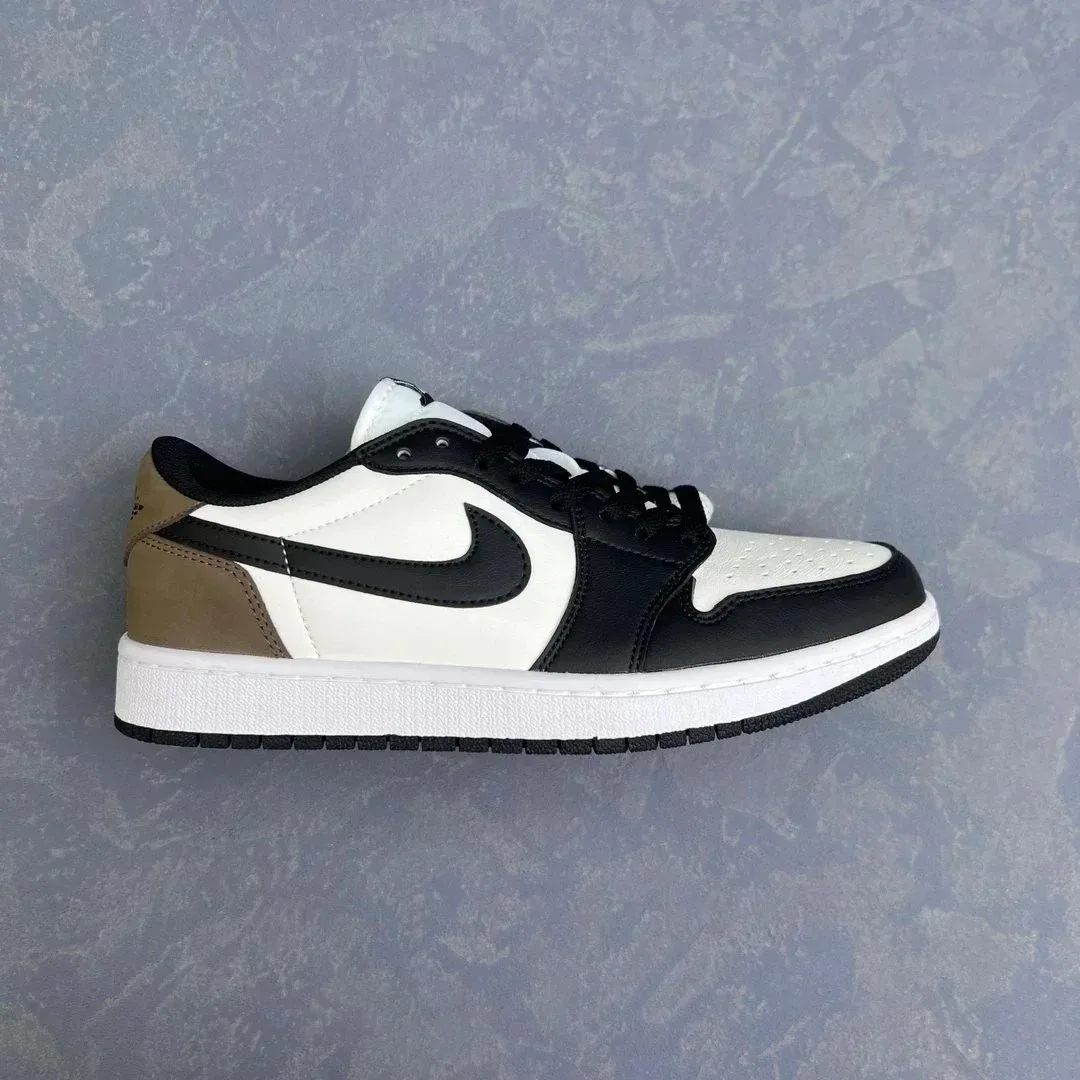 Nike Air Jordan 1 Low Black/White Olive Sneakers