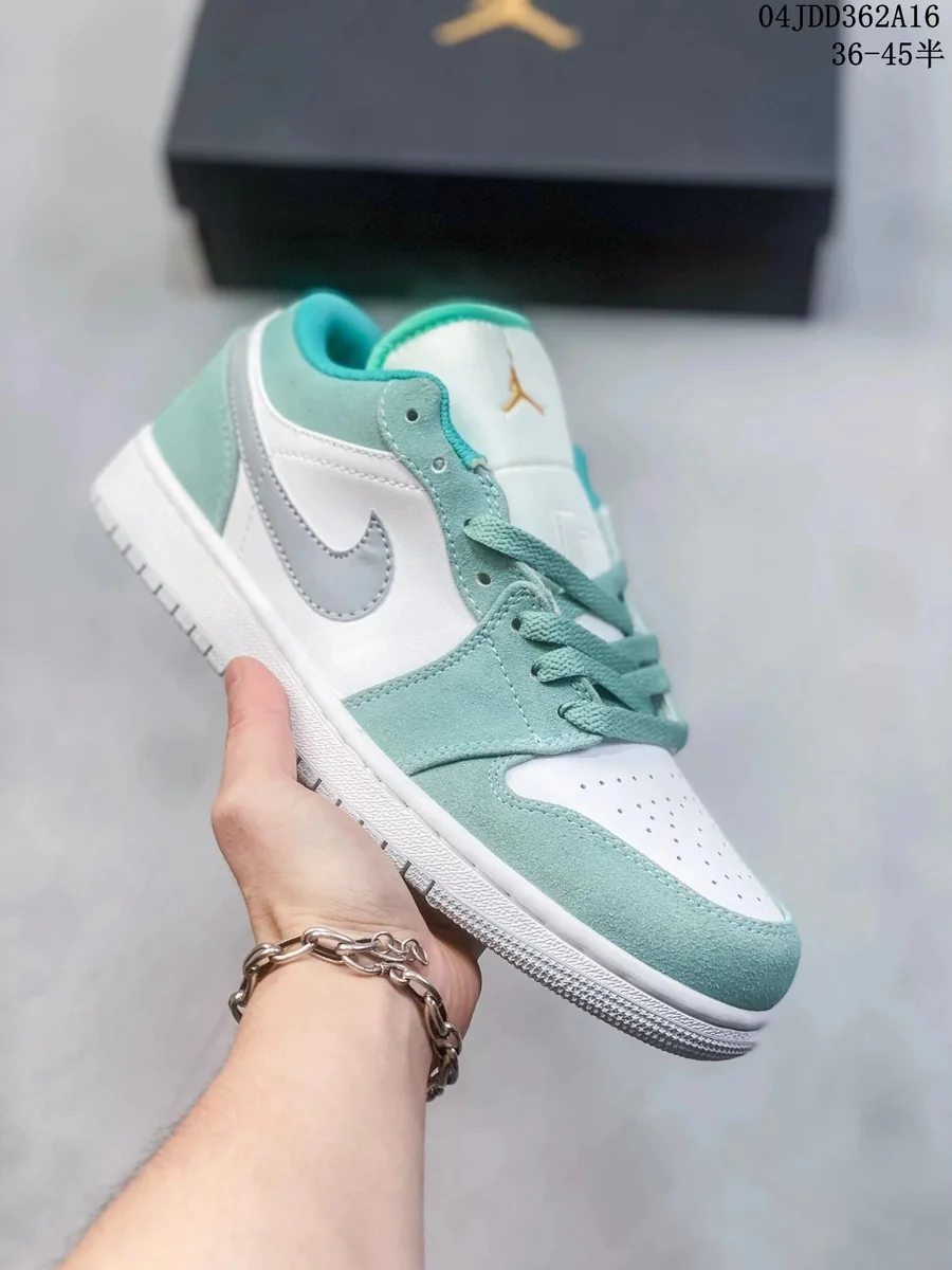 Nike Air Jordan 1 Low Sail/Teal Green Sneakers