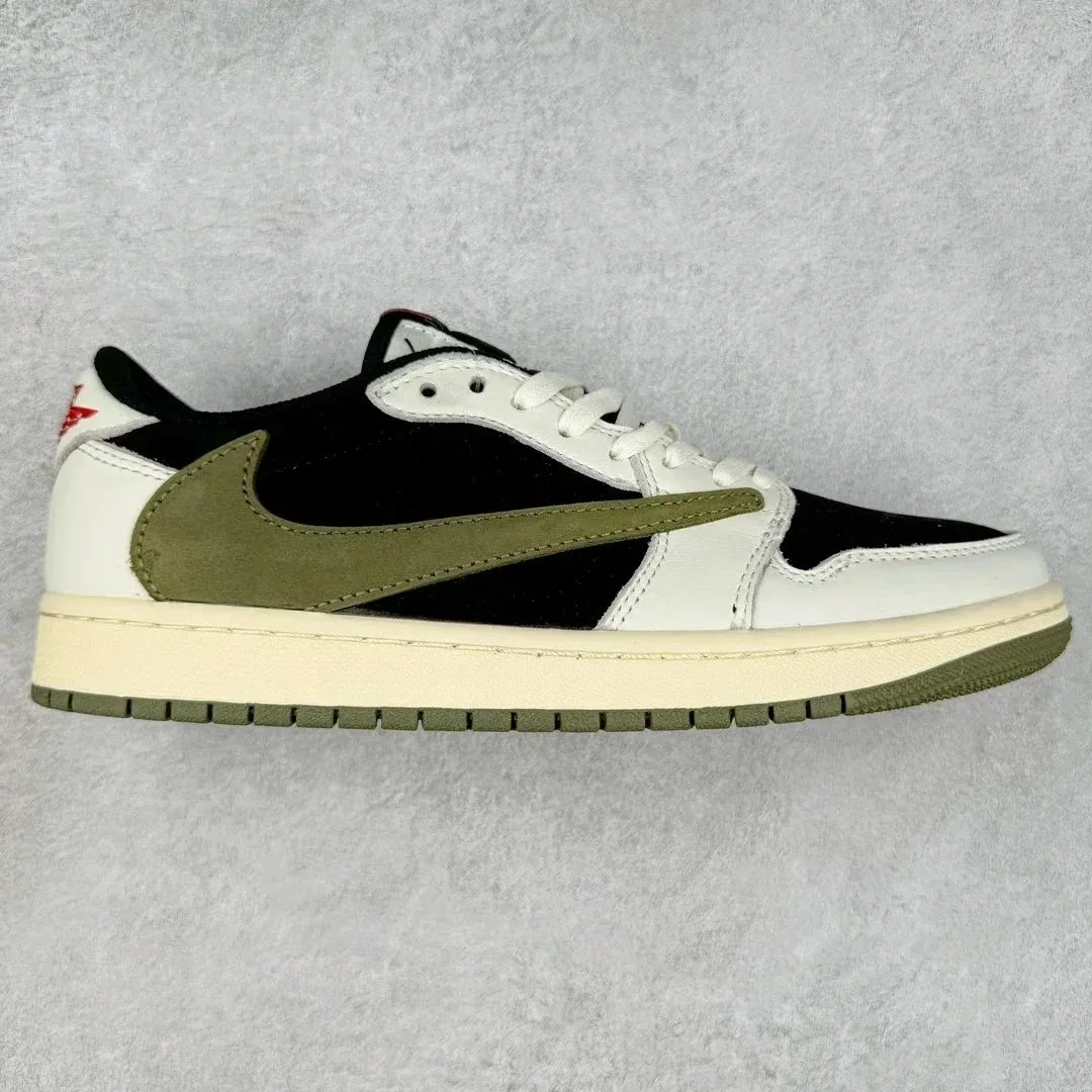 Nike Air Jordan 1 Low Olive Black White Sneakers