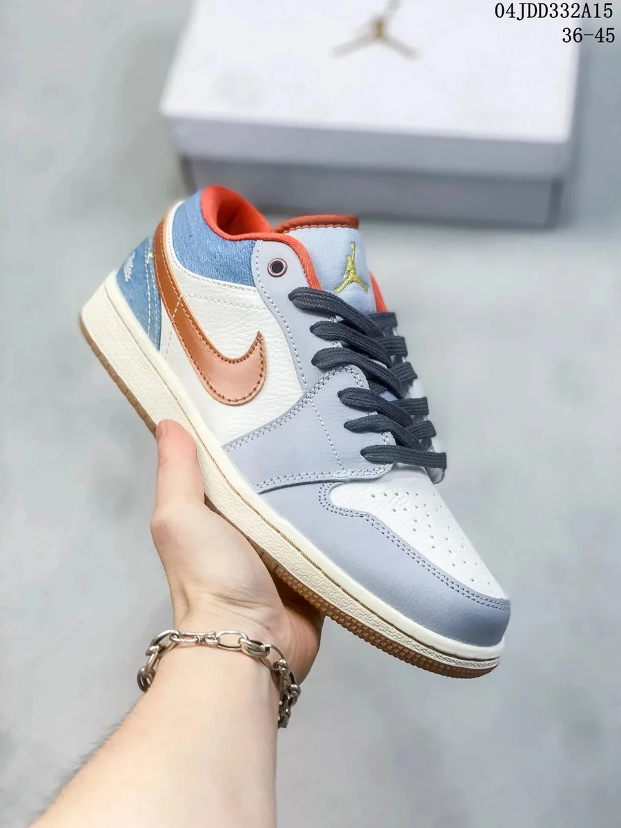 Nike Air Jordan 1 Low Denim Sail Grey Sneakers