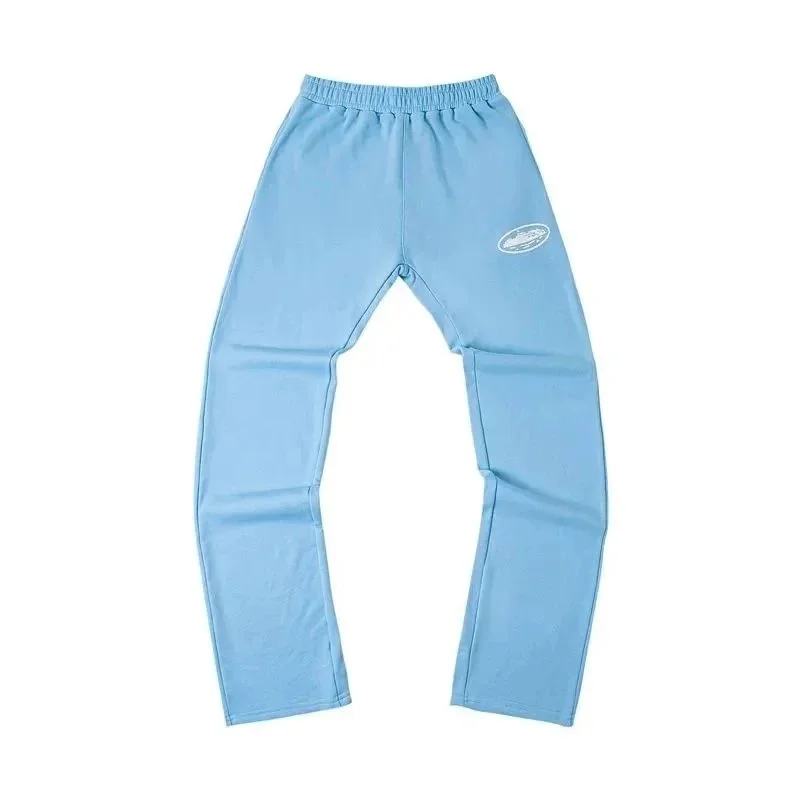 Light Blue Sweatpants with Oval Logo
