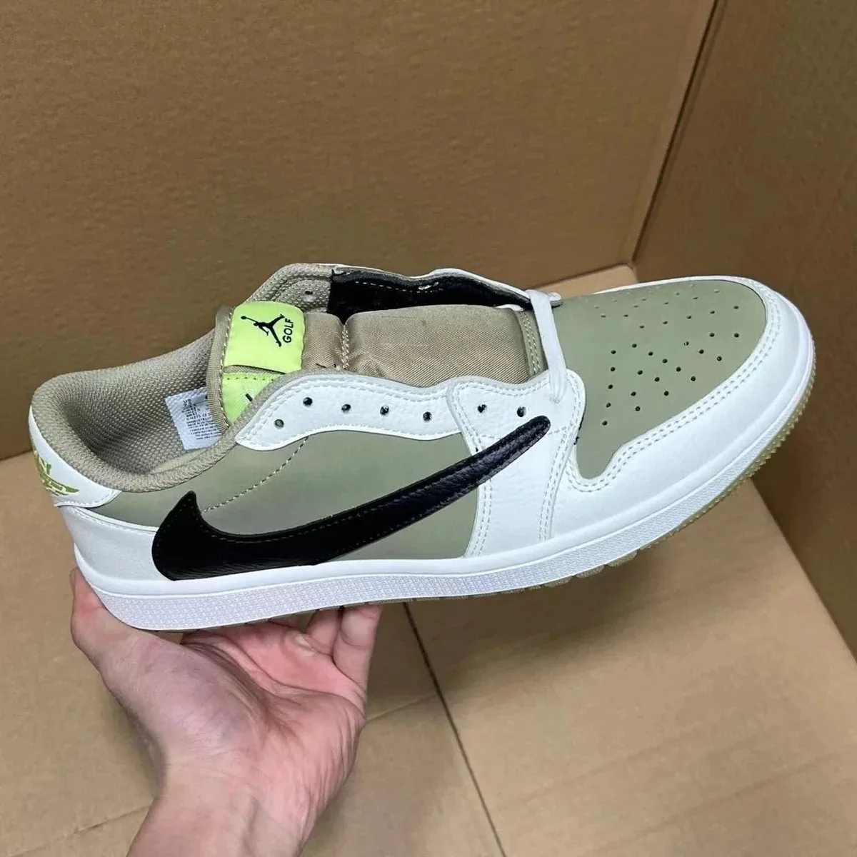 Nike Air Jordan 1 Golf Olive Green Sneakers