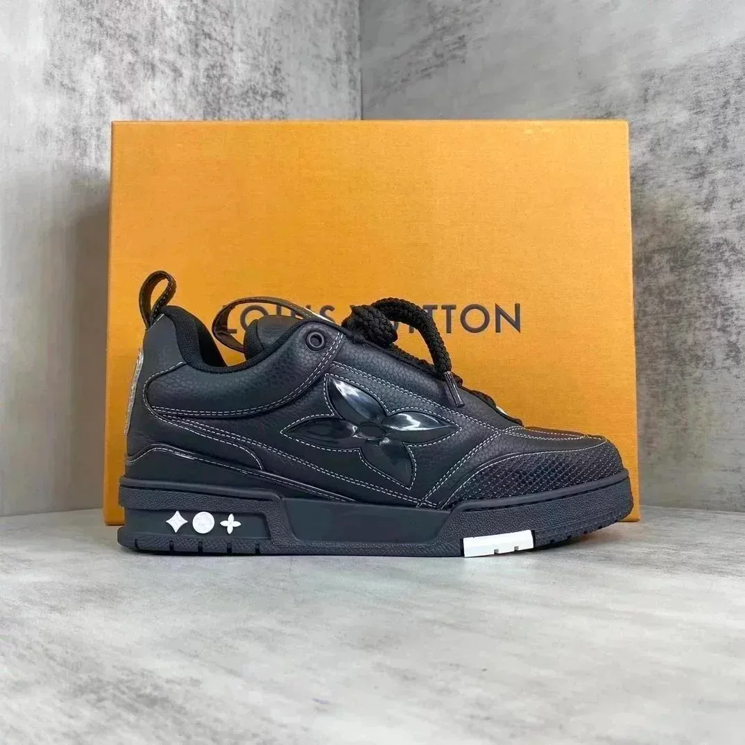 Louis Vuitton LV Trainer Black Leather Sneakers