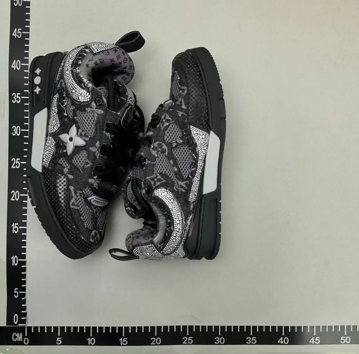 Louis Vuitton LV Trainer Black Silver Sneakers