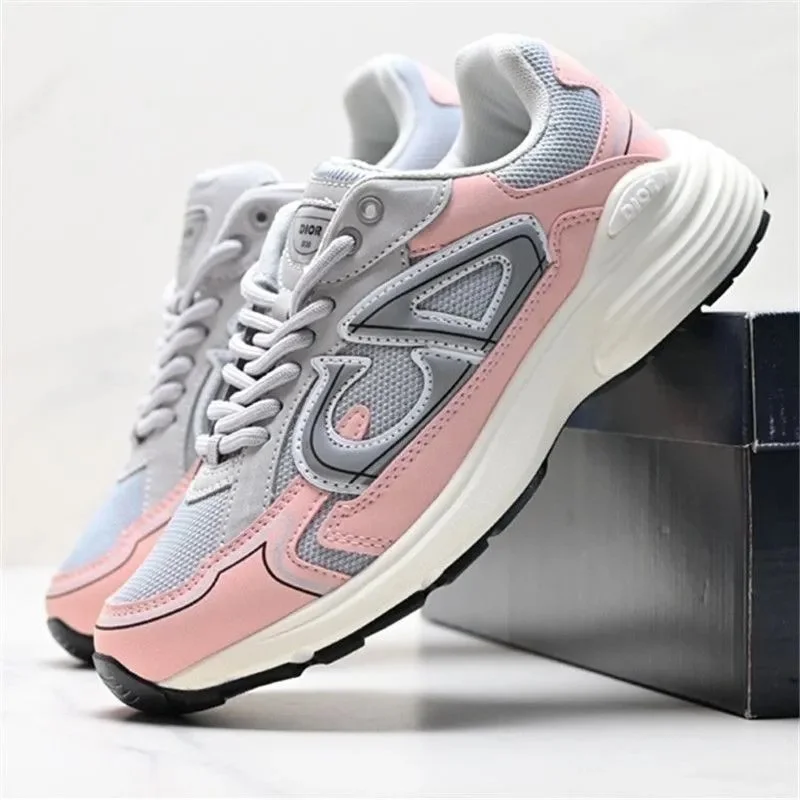 Dior Air Force 1 Pink & Grey Sneakers