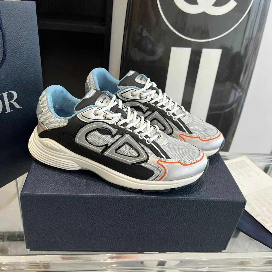 Dior Air Force 1 Silver/Black Sneakers
