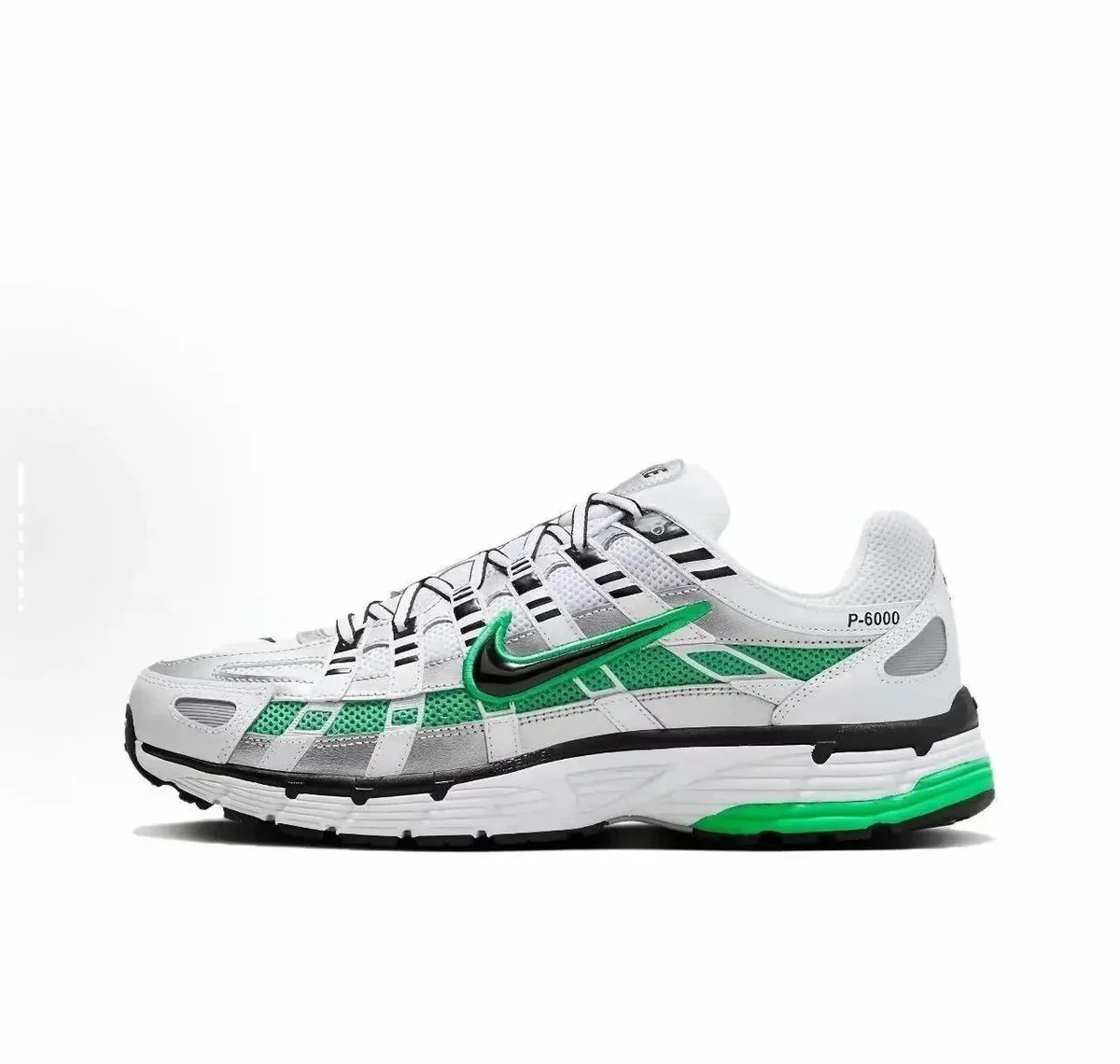Nike P-6000 White Green Sneakers