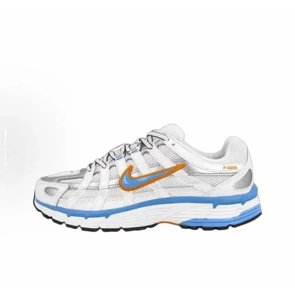 Nike P-6000 White/Blue Orange Sneakers