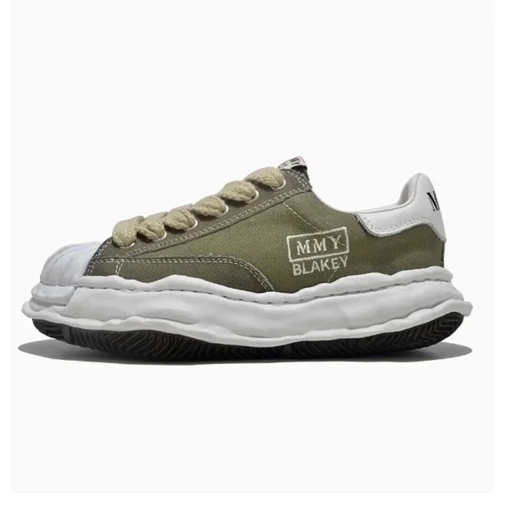 Maison Mihara Yasuhiro Blakey Olive Canvas Sneakers