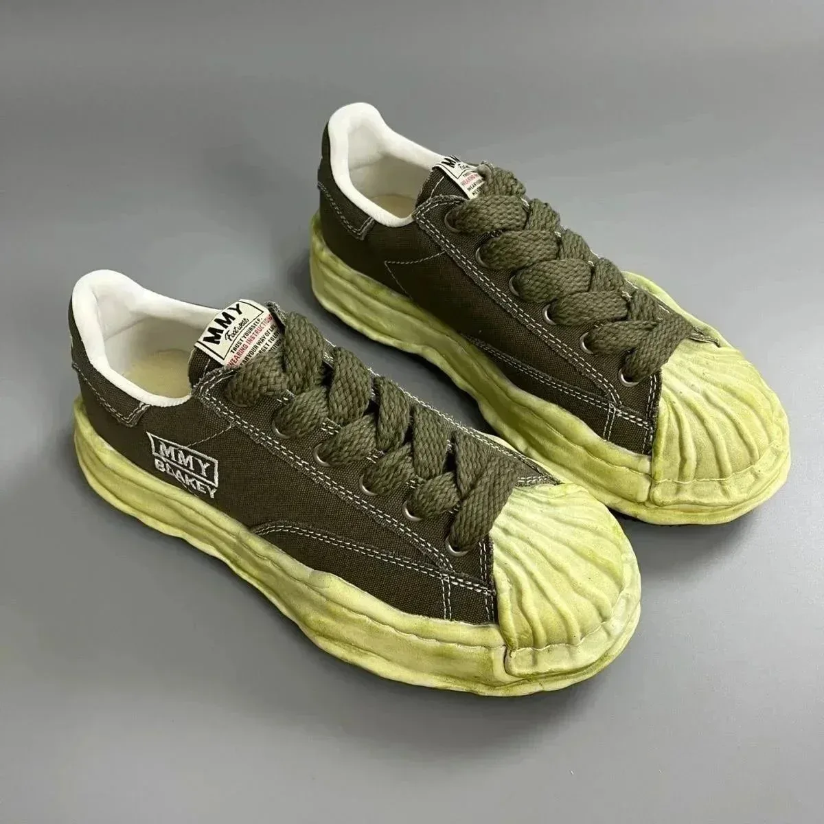 Maison Mihara Yasuhiro Blakey OG Style 36 Olive Green Sneakers