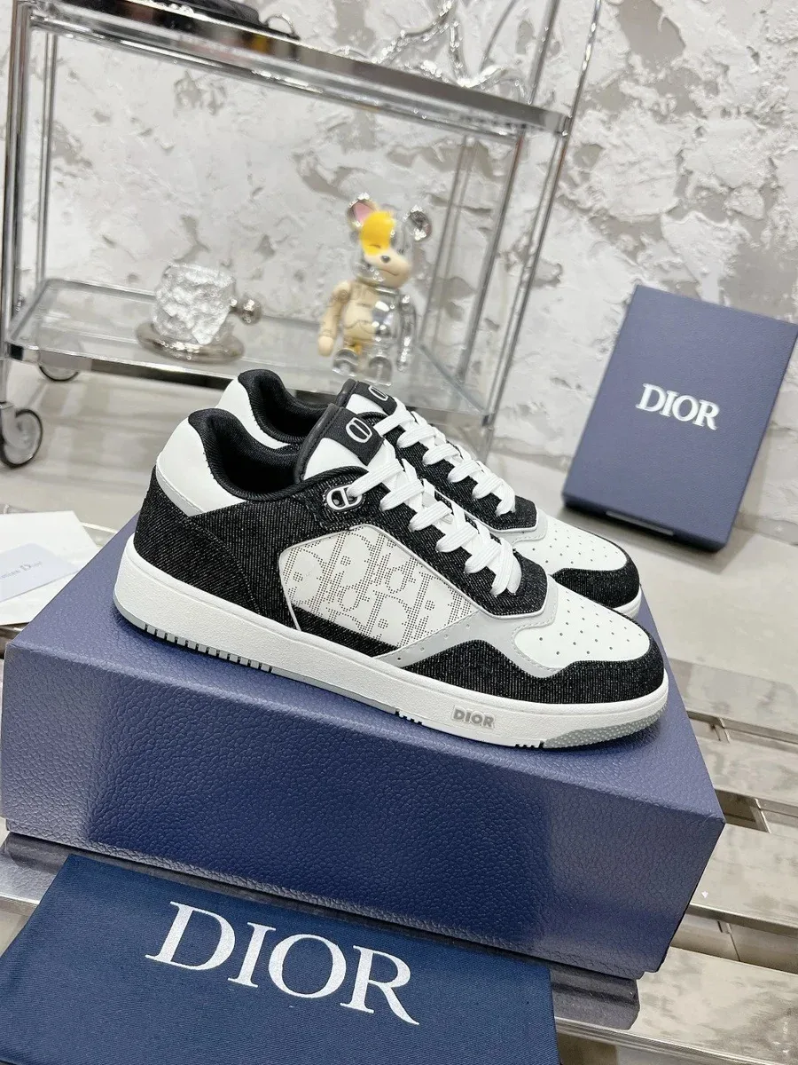 Dior Air Force 1 Black & White Sneakers